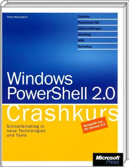 Buchcover Windows PowerShell 2.0 - Crashkurs (Microsoft Press, 2010)