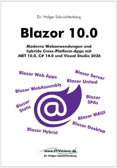 Buchcover Blazor 10.0 (PDF-E-Book) (Buchversion 10.4 zu .NET 10.0.1 RTM) PDF                                               